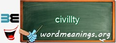 WordMeaning blackboard for civillty